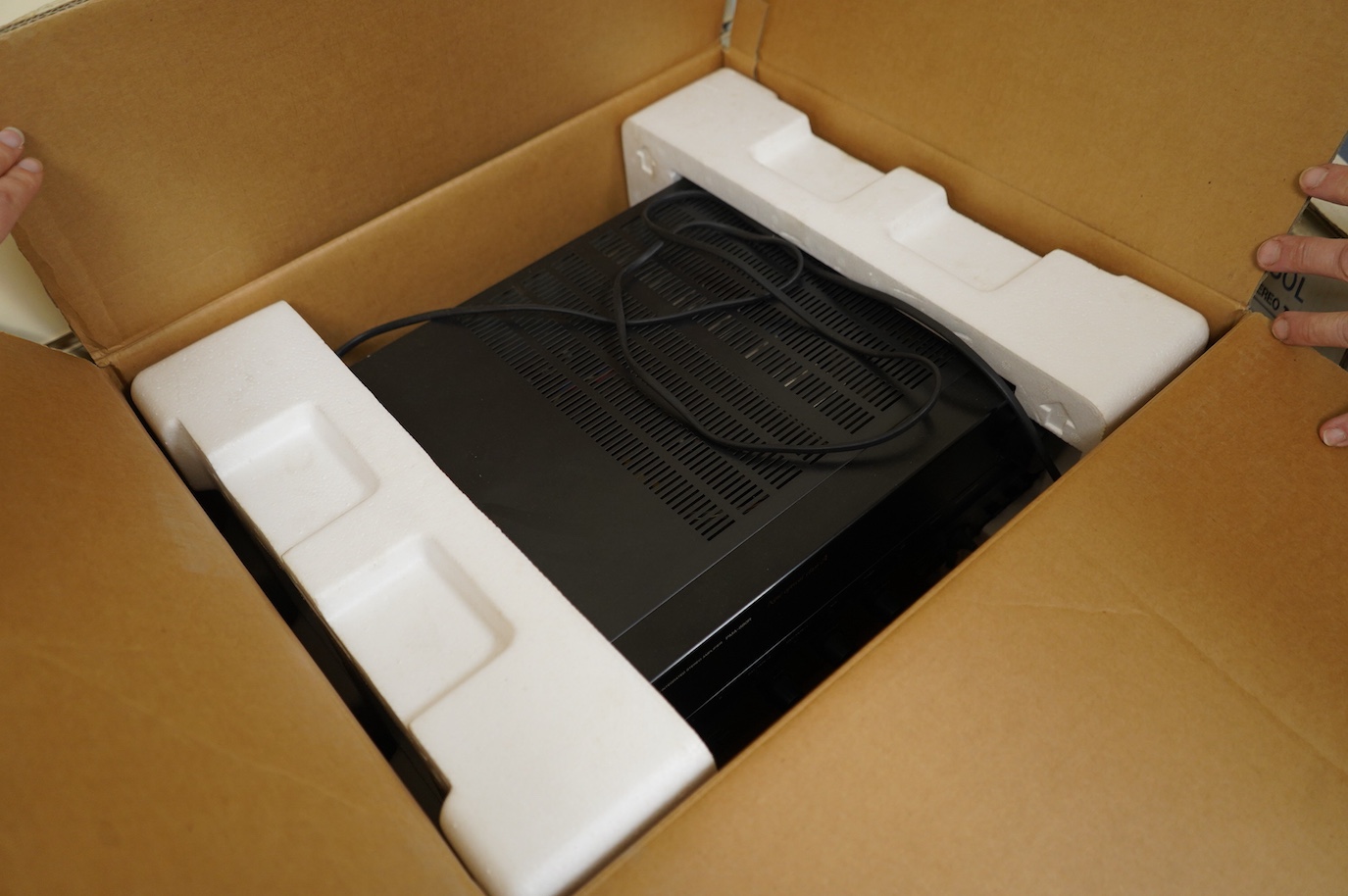 A pair of Monitor 14 loudspeakers, a Denon PMA-880R amplifier, a Denon TU-560L AM-FM tuner, a Bose subwoofer and a pair Bose Red Line cube swivel speakers, the. Denon and Monitor items are in their original card boxes.